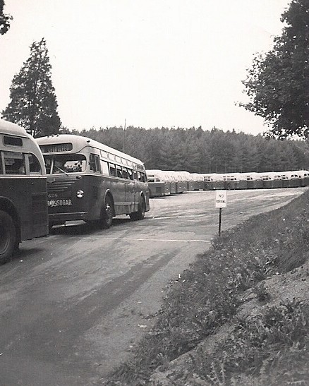 picture of early tour buses