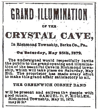 picture of the newspaper ad for the Grand Illumination